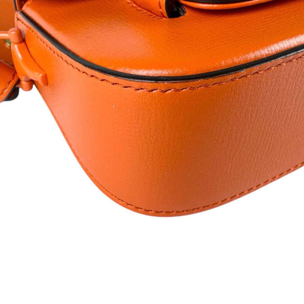 GUCCI Orange Leather Horsebit Shoulder Bag - Picture 8 of 13